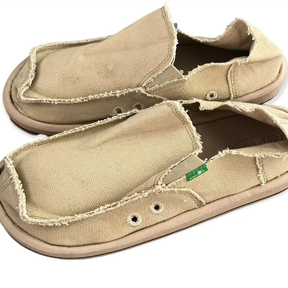 Men’s Sanuk Loafers/Boaties NWT Beige and Cream. Size 8. Sanuk Single Fin Men main image 2
